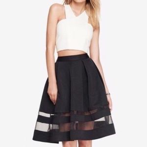 CLUB MONACO | Black Pleated Hannelina Midi Skirt, Size 8